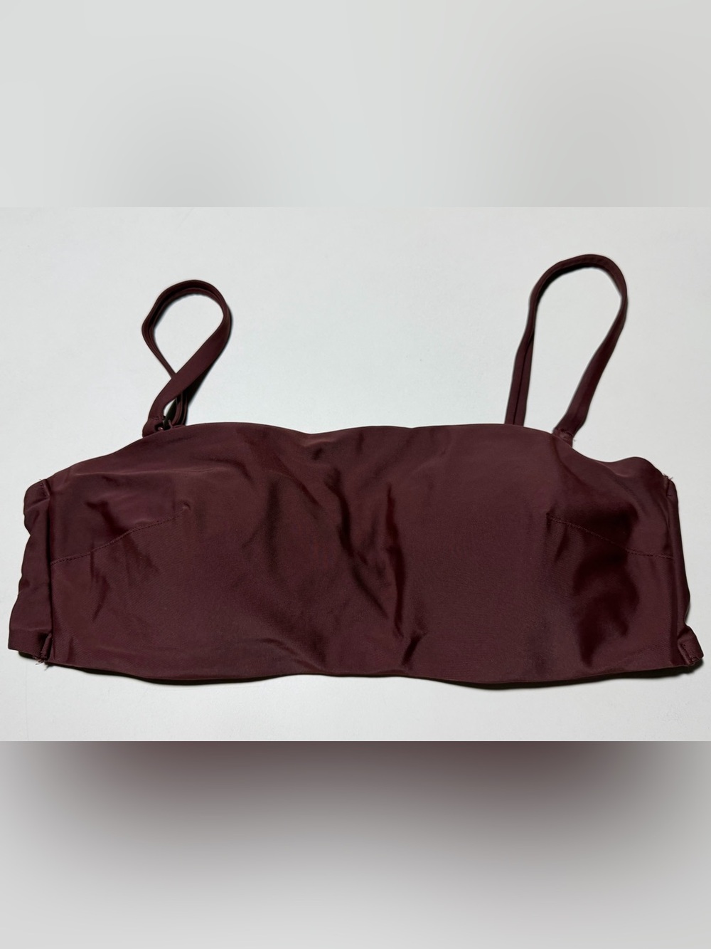 Aerie Burgundy Bandeau Adjustable Straps Bikini Women’s Top -Size Large